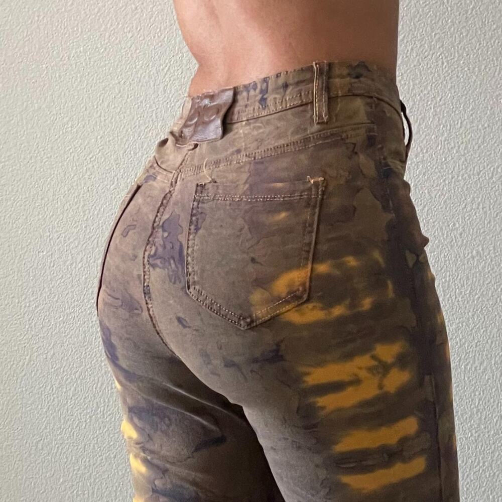 Tie Dye Brown Skinny Jeans